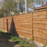 Забор из обрезной доски