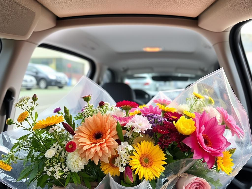How to transport flowersфото