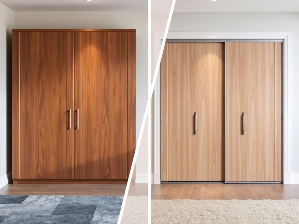 wardrobes with hinged doors and sliding-door wardrobesфото