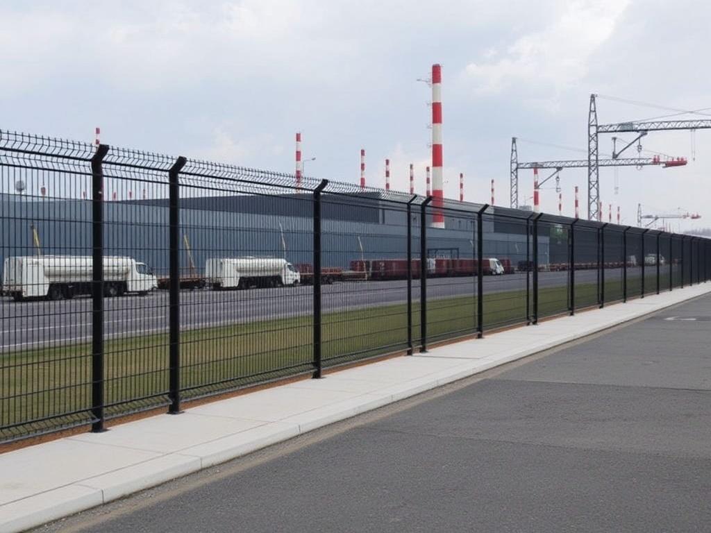     Zaun für den Industriebereich: Hohe Sicherheit. Exemples concrets d’application dans différents secteurs industriels