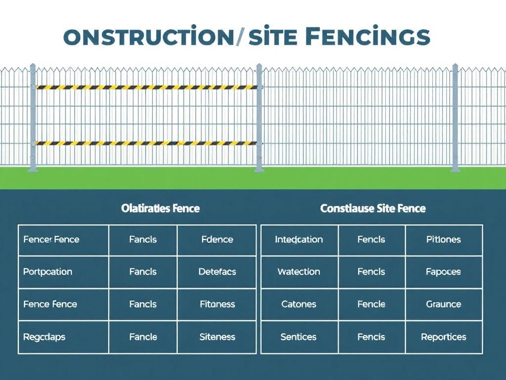    Les clôtures de chantier : importance et obligations. Tableau comparatif des types de clôture de chantier
