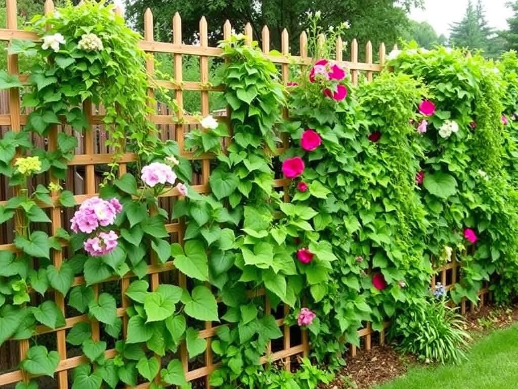 Trellis fences for climbing plants. Types of Trellis Fences for Climbing Plants