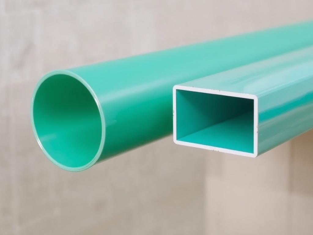 Round pipe vs rectangular pipeфото