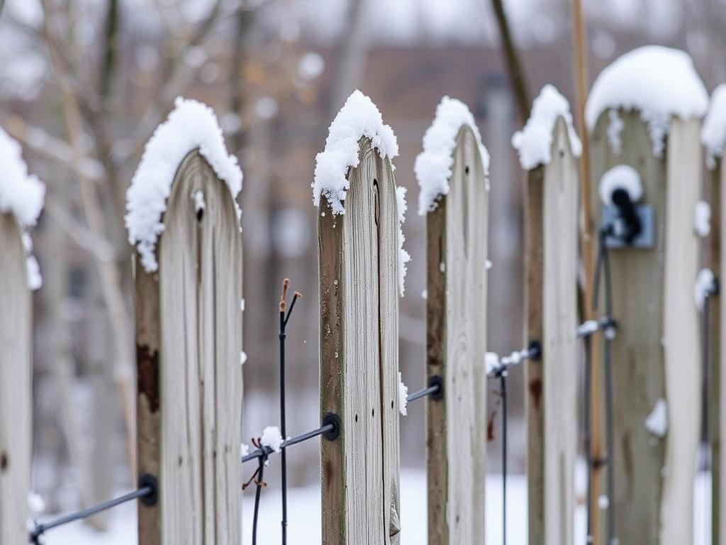     Zaun im Winter: Wartung und Schutz. Le rôle de l’entretien régulier pendant la saison froide
