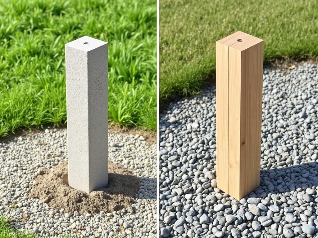     Hormigón vs. grava para postes. Soluciones híbridas: combinando grava y hormigón para postes