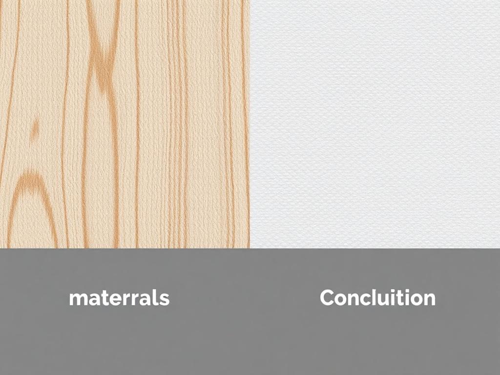     Comparación de materiales. Conclusión
