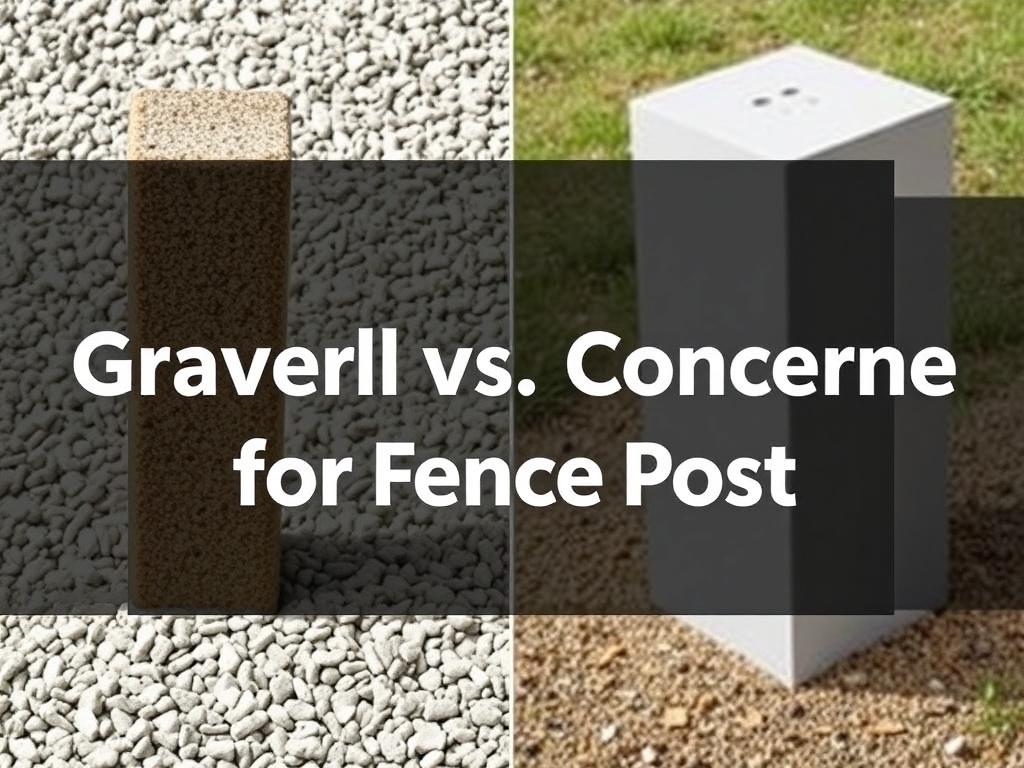 Using gravel vs. concrete for fence posts. Quick Comparison Table: Gravel vs. Concrete for Fence Posts