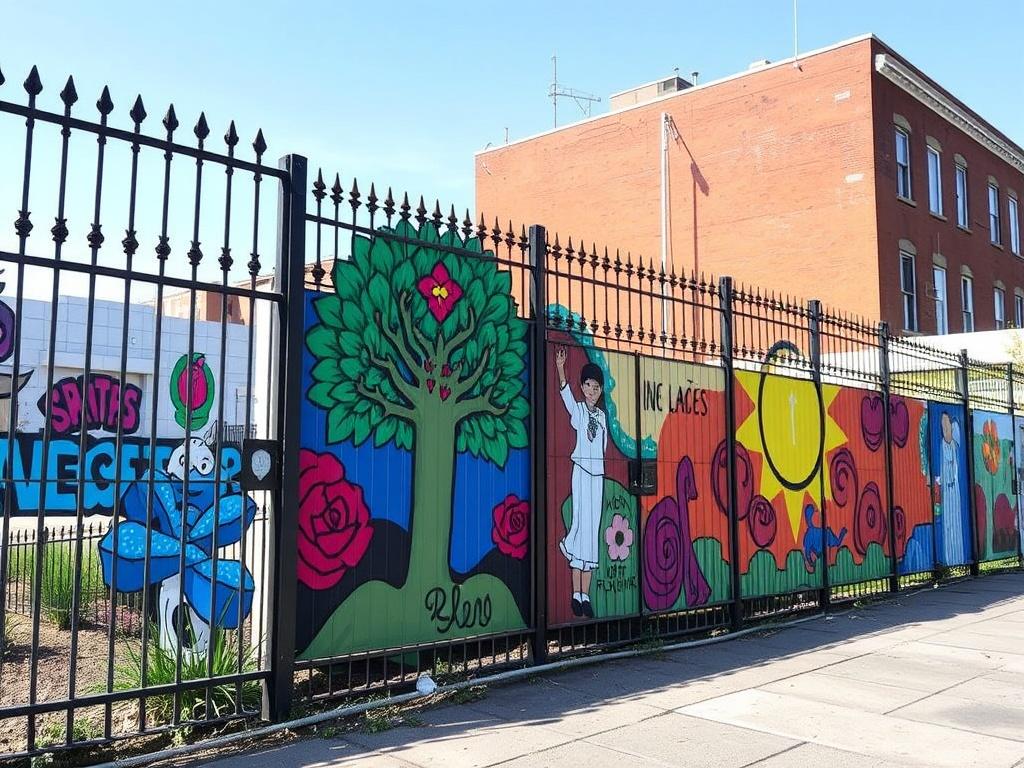     Les clôtures artistiques : œuvres d’art urbain. Les clôtures artistiques comme catalyseurs sociaux