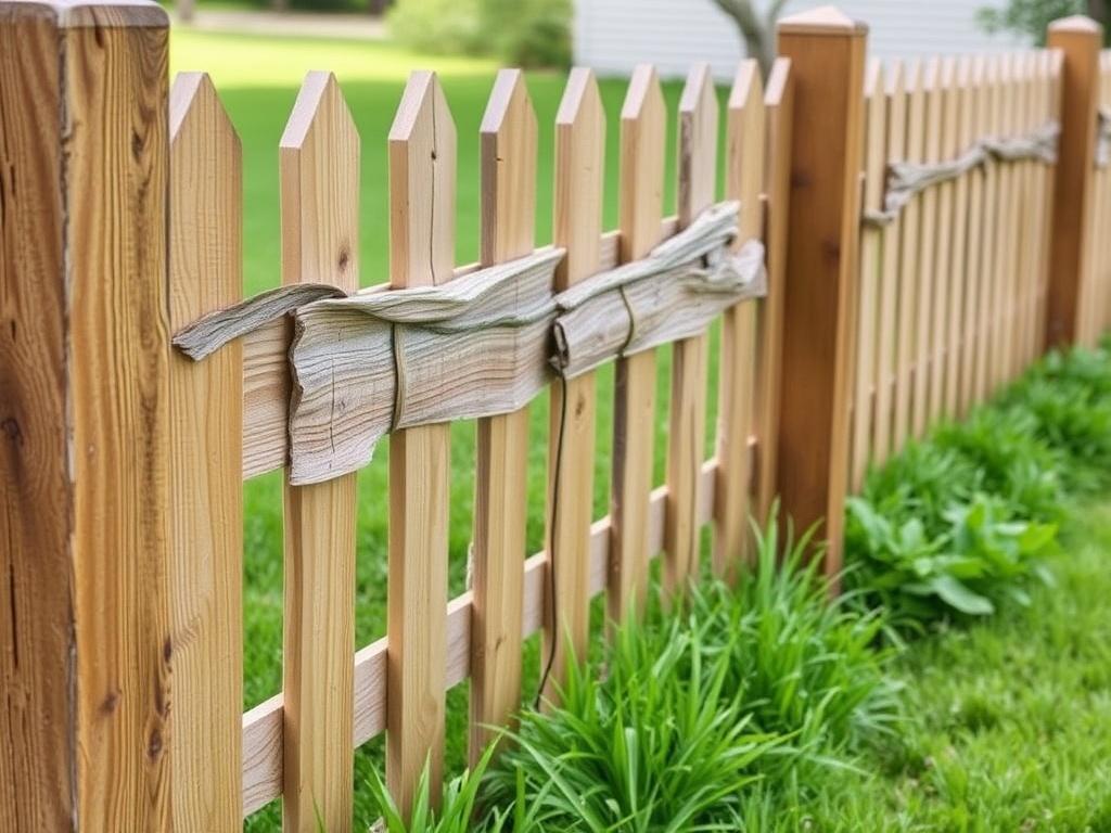     Repairing a Damaged Fence. Pasos para Reparar una Cerca de Madera Dañada