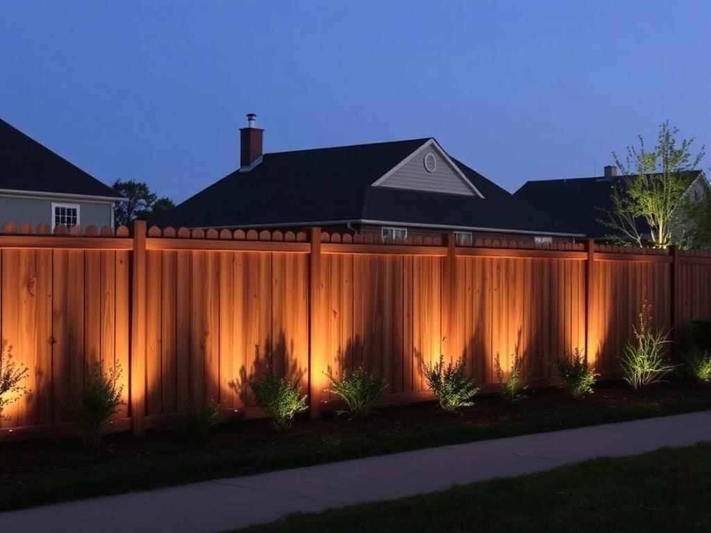 How to add lighting to a fence. Types of Fence Lighting