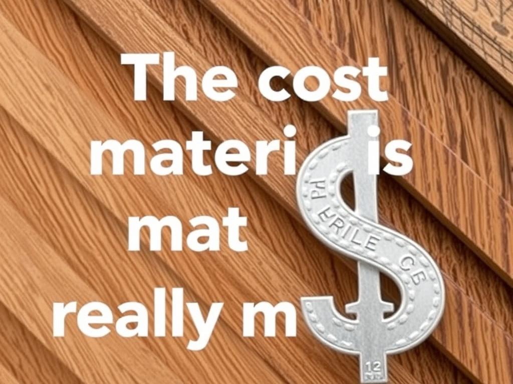 Le prix des matériaux (bois, métal) et son impact.. ¿Qué significa realmente el precio de un material?