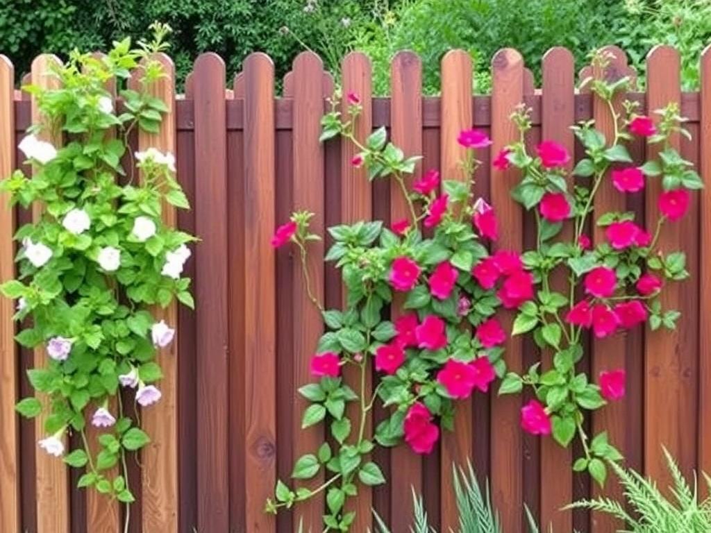 Les clôtures comme support de plantes grimpantes.. Ideas de diseño y combinaciones atractivas