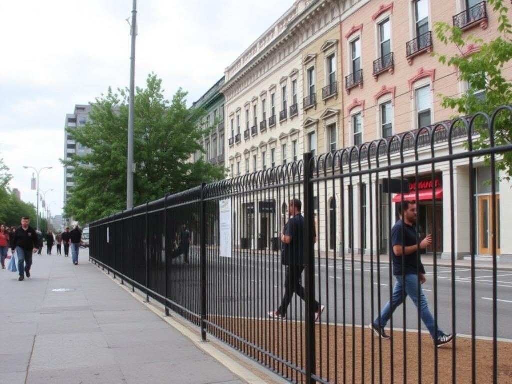 La privatisation de l'espace public à travers les clôtures.. Ejemplos concretos: de plazas cercadas a calles vigiladas