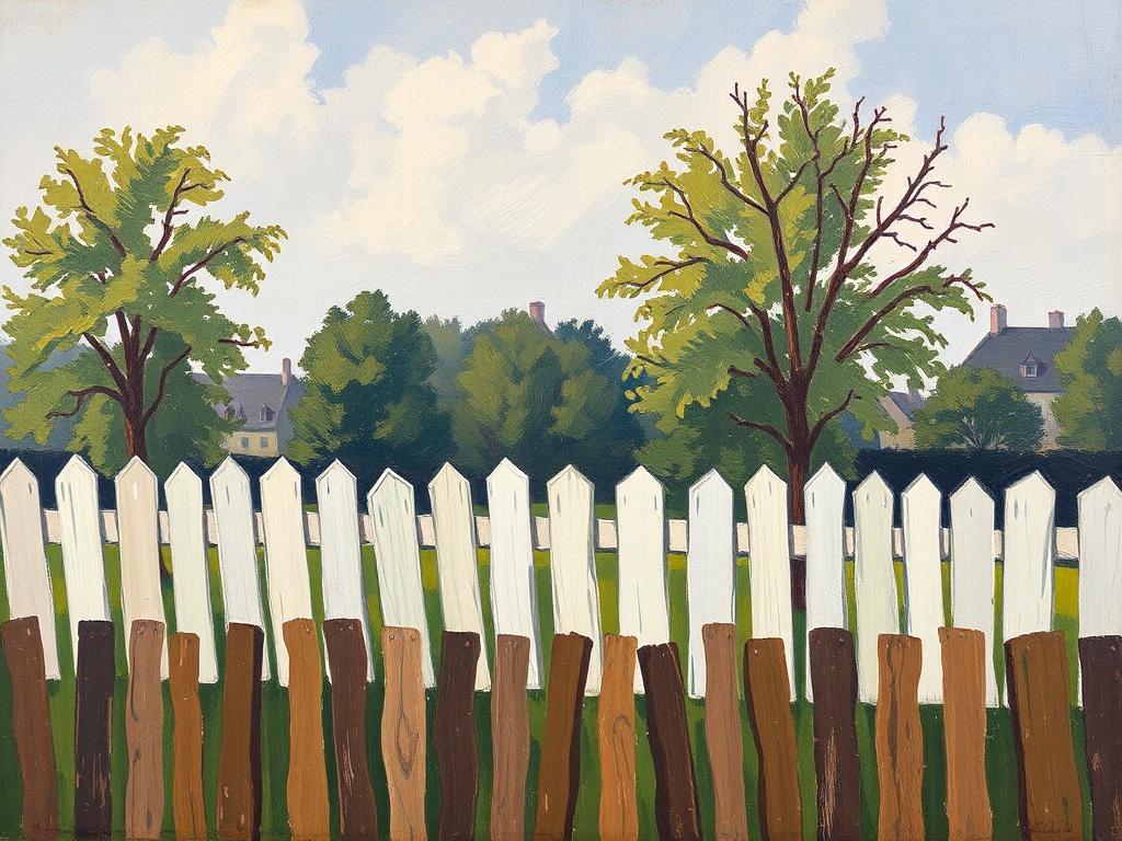 Les clôtures dans la peinture (impressionnisme, etc.).. Tabla: artistas y obras con clôtures destacadas