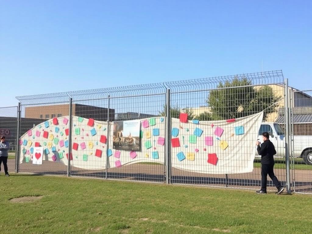 Les installations artistiques éphémères utilisant des clôtures.. Logística, permisos y seguridad