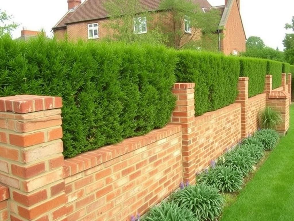 English Garden Fencing: Hedges and Brick Walls. Costos aproximados y consideraciones presupuestarias