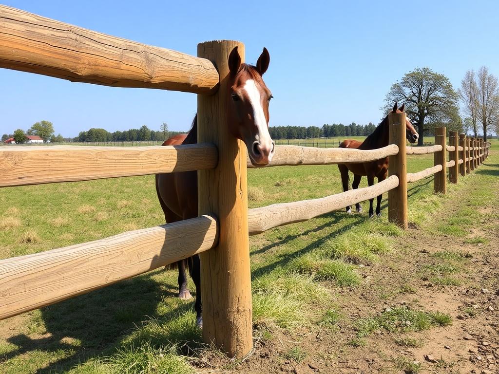 Les clôtures pour chevaux (barrières en bois spécifiques).. Aspectos legales y normativos