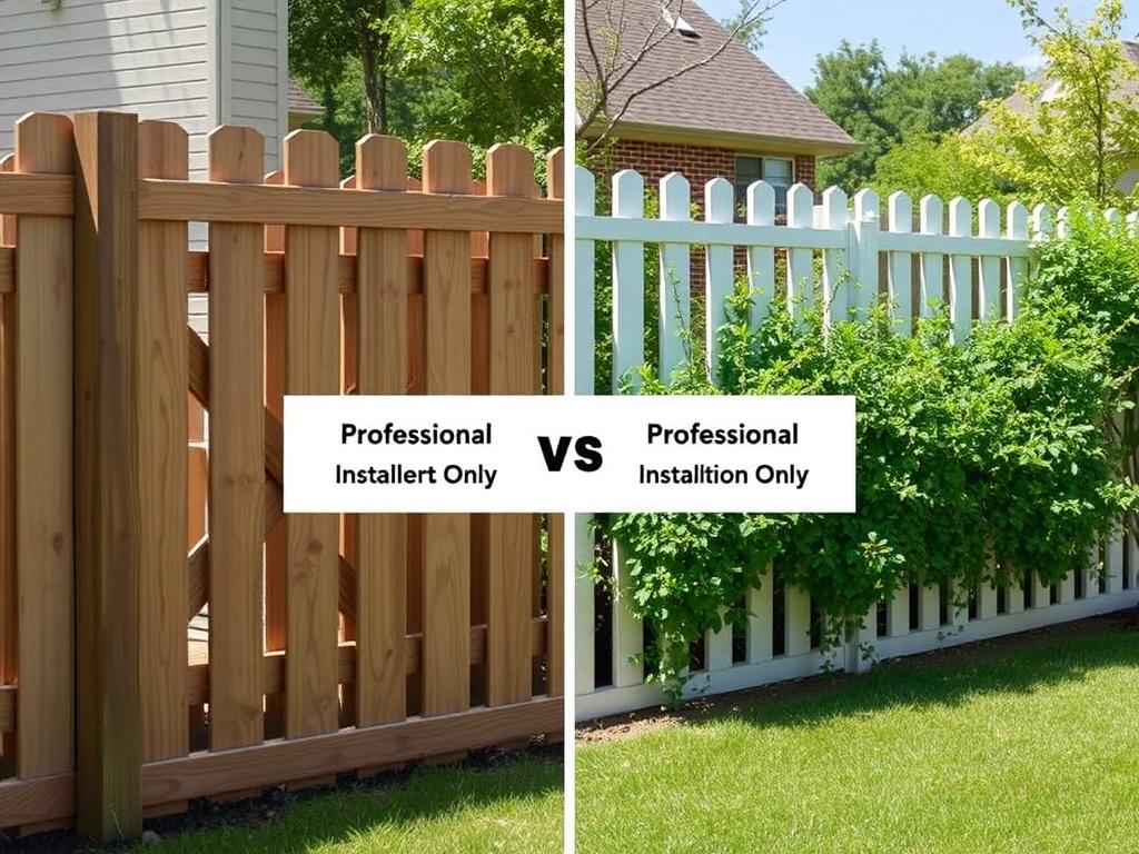 DIY-Friendly Fence Types vs. Professional Installation Only. Tipos que suelen requerir instalación profesional