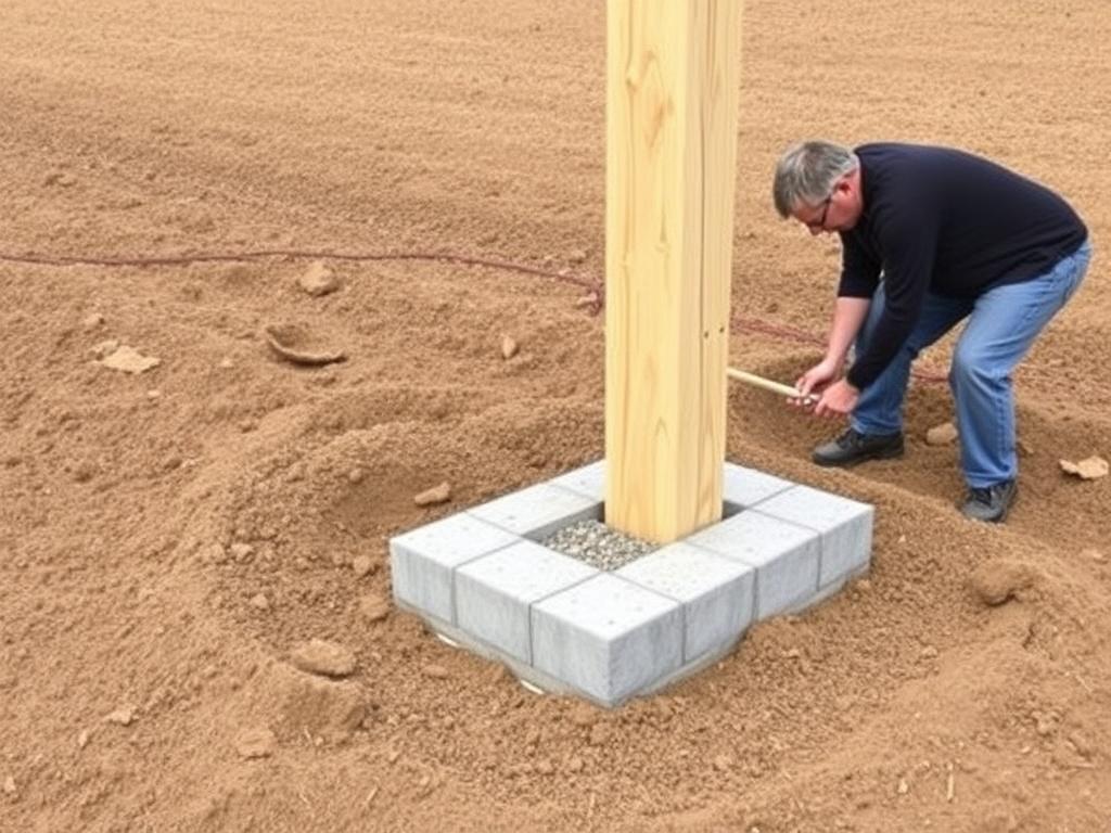 Zaunfundamente richtig betonieren. Planificación inicial: medir, marcar y escoger el tipo de poste