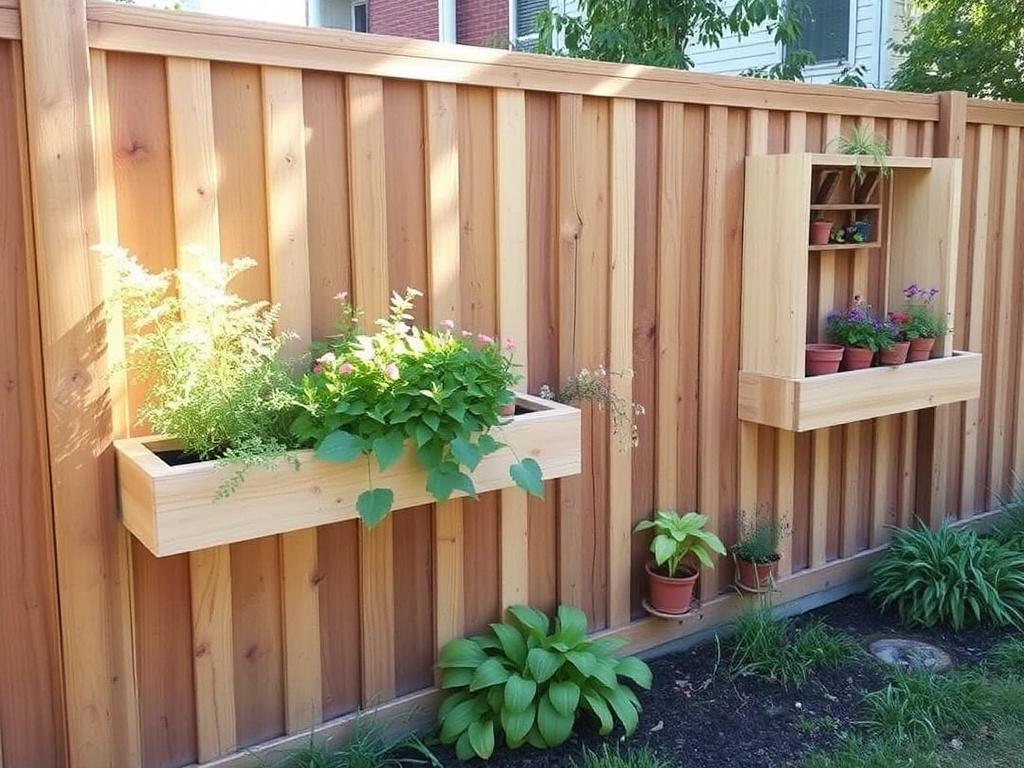 Building a Fence with Built-In Planters and Shelves. Mantenimiento: cómo cuidar la cerca y las plantas