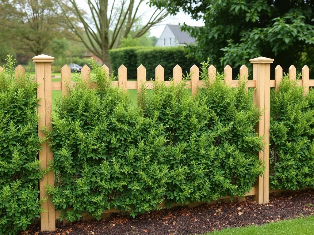 Zaun als Rahmen für eine Hecke. Costos y presupuesto