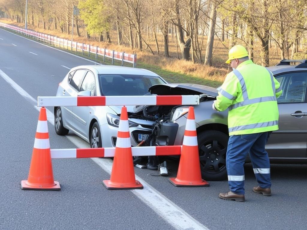 Vallas para prevenir accidentes en carretera.. Cómo actuar ante un impacto: atención y reposición