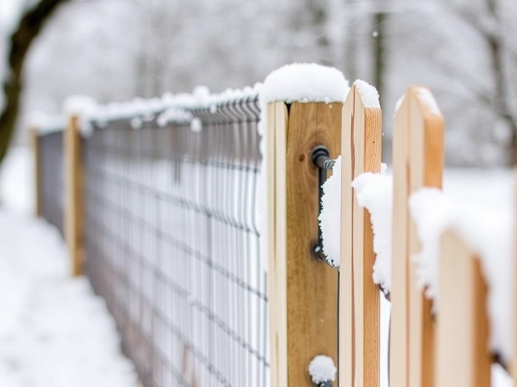 Les clôtures et la neige : résistance et entretien.. Materiales y su resistencia a la nieve: una guía práctica