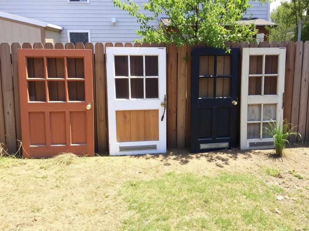 Upcycling Old Doors and Windows into a Unique Fence. Planificación: medir, dibujar y elegir el estilo