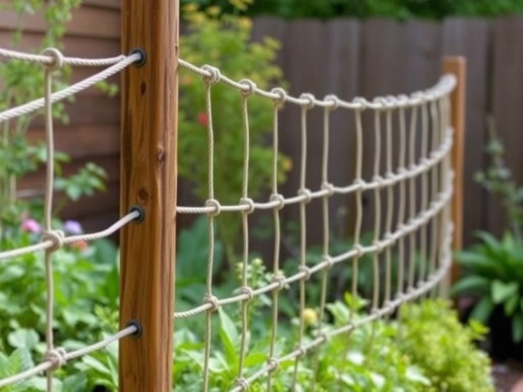 Vallas de cuerda o cabos para jardines.. Usos creativos: más allá de la delimitación básica