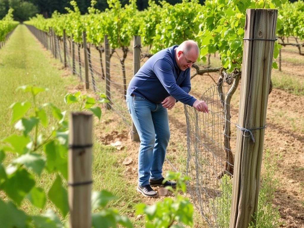 Zäune für den Weinberg. Cómo instalar una valla en un viñedo: pasos prácticos