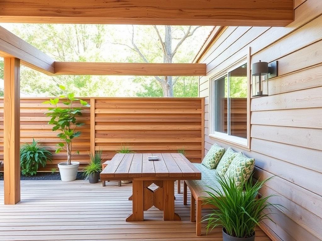 Alternativas sostenibles a la madera tratada con químicos.. Alternativas en madera natural y prácticas de diseño que prolongan su vida