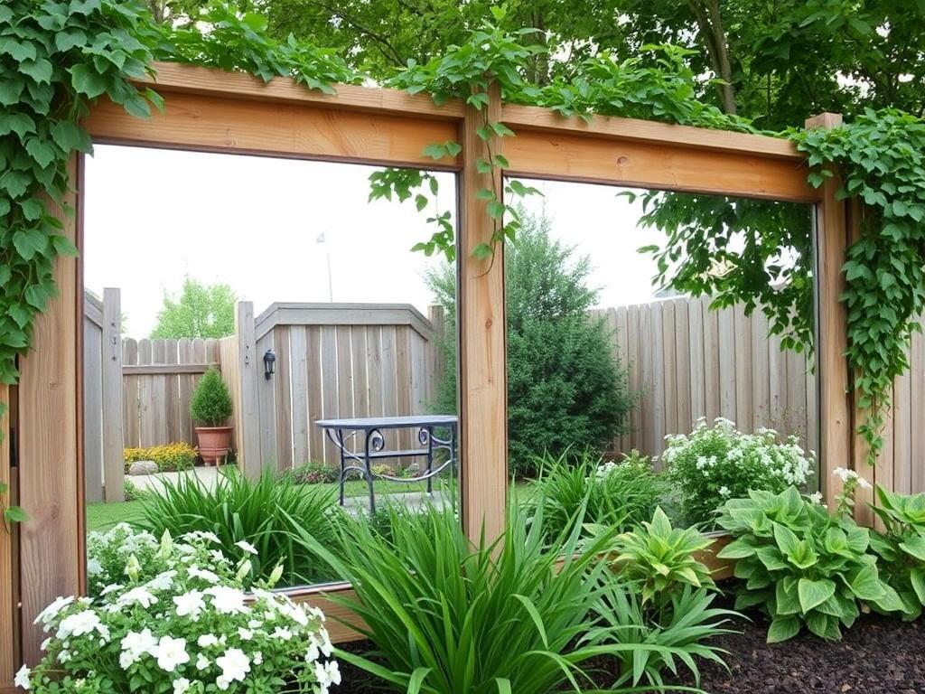 Incorporating Mirrors into a Fence to Expand Space. Mantenimiento y limpieza: cómo cuidar espejos en exteriores