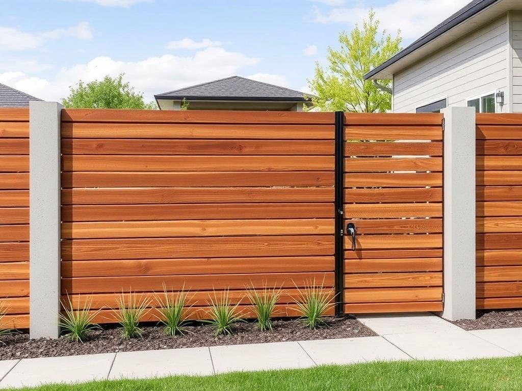 Modern Fence Design: Minimalism and Clean Lines. Sostenibilidad: materiales y prácticas responsables