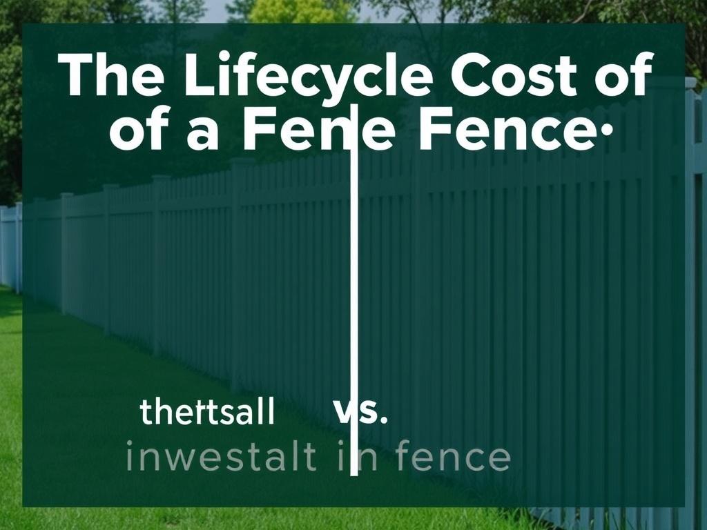 The Lifecycle Cost of a Fence: Initial Investment vs. Maintenance. Financiación, valor de reventa y retorno de la inversión