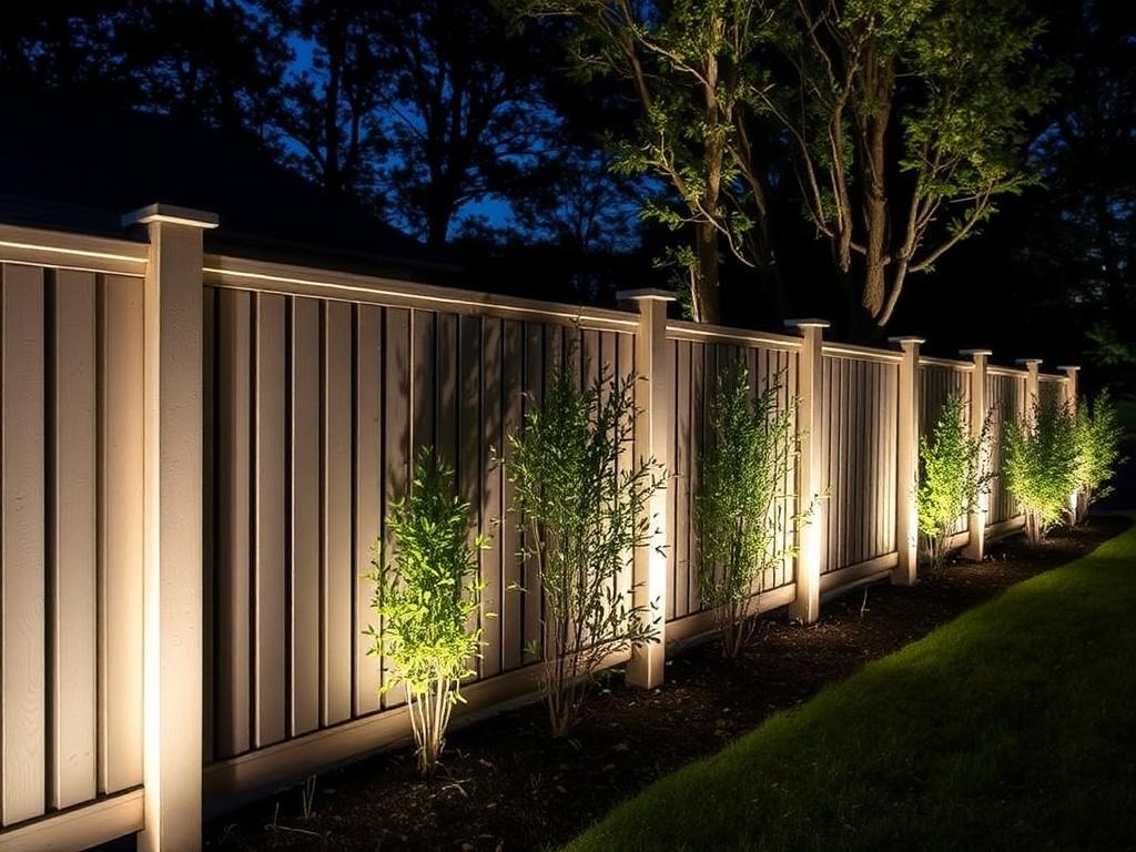 Zaun mit integrierter Beleuchtung. Ventajas de una valla con iluminación integrada
