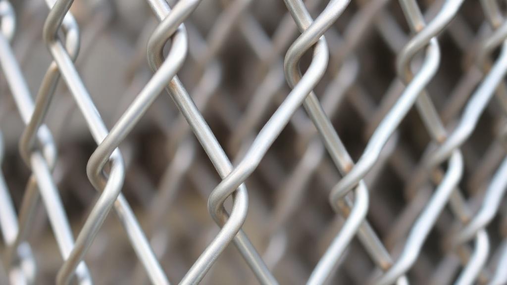 Galvanized chain-link meshфото